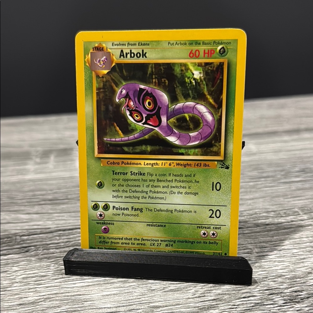 Pokémon | Fossil #31/62: Arbok (1999) - Vintage Collectible Pokémon Trading Card